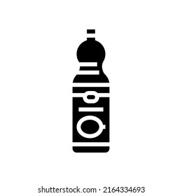 juice lemon bottle glyph icon vector. juice lemon bottle sign. isolated contour symbol black illustration