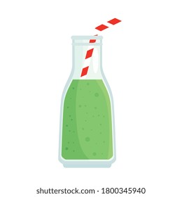 juice of lemon in bottle, in white background vector illustration design