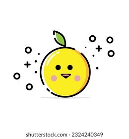 Juice lemon icon cute fruit 