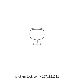 Juice line art icon vector - glass of juice