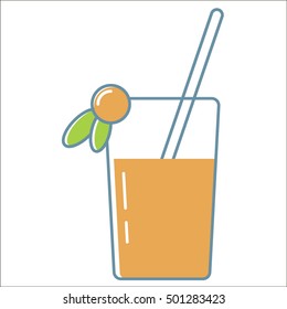 Juice line icon. Thin line vector Juice line icon peefect for web and mobile applications, can be used as logo, pictogram, icon, infographic element. Vector Illustration.