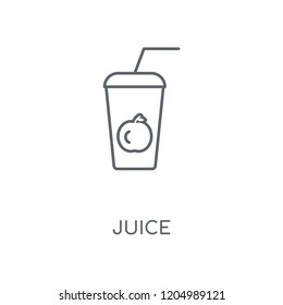 Juice linear icon. Juice concept stroke symbol design. Thin graphic elements vector illustration, outline pattern on a white background, eps 10.