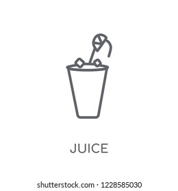 Juice linear icon. Modern outline Juice logo concept on white background from Summer collection. Suitable for use on web apps, mobile apps and print media.