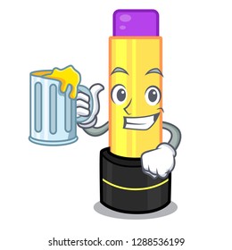 With juice lip balm isolated in thec cartoon