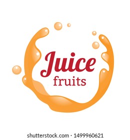 Juice logo design concept. Fruit and juice icon theme. Unique symbol of organic and healthy food.