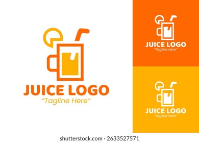 Juice Logo Design Healthy Juice Logo for Organic Beverage Branding
