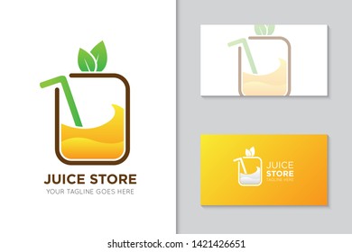 juice logo and icon vector illustration design template