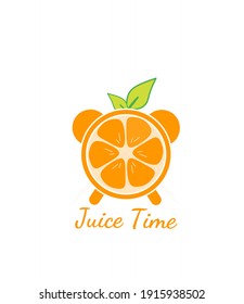 juice logo, inspired by clock, can be used as logo or brand