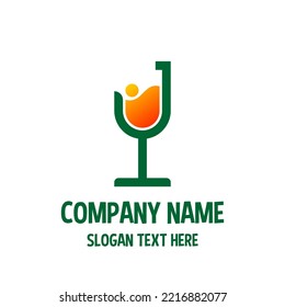 Vorlage für das Saft-Logo, Vorlage für das Getränk-Logo, Fruchtsaft