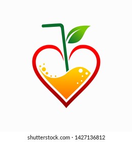 Juice logo that forms the heart concept