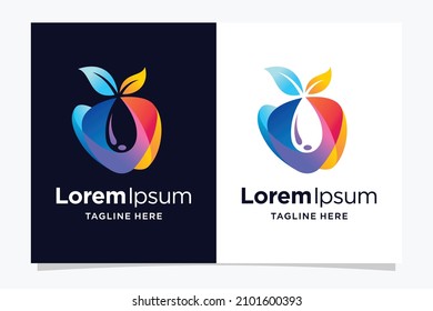 juice logo with transparent color concept