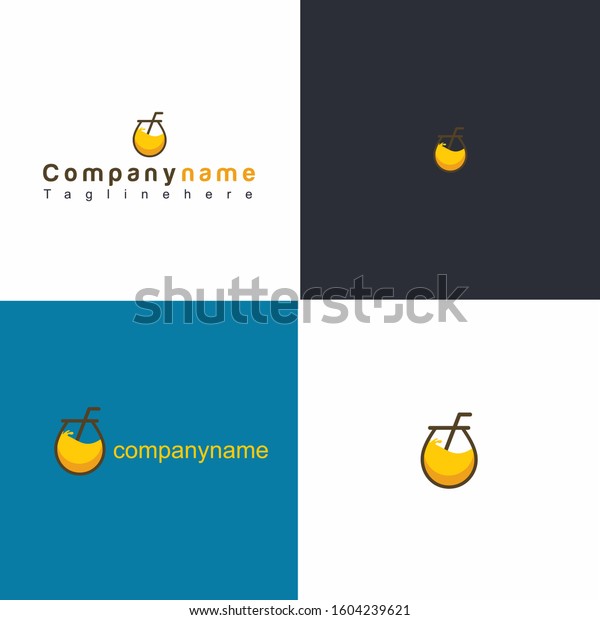 Juice Logo Vector Design Elegant Simple Stock Vector Royalty Free