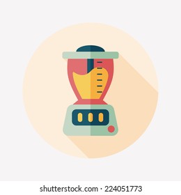 juice machine flat icon with long shadow,eps10