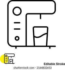Juice Machine Vector Line Icon