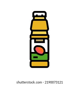 vectores de iconos de color de frutas de mango de jugo. signo de jugo de mango. ilustración de símbolo aislado