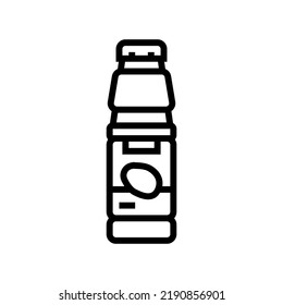 vector de icono de la línea de fruta de mango jugo. signo de jugo de mango. símbolo de contorno aislado ilustración negra