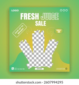Juice Menu Restaurant Drink Promotion Design Template