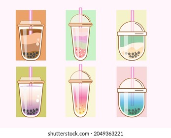 Juice Milk Drink Set Vector Stock Vector (Royalty Free) 2049363221 ...