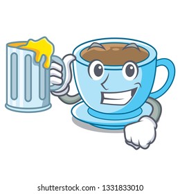 With juice milk tea in character the shape
