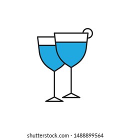 Juice minimal line icon vector