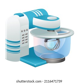 Juice mixer icon cartoon vector. Food processor. Kitchen blender