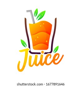 Logotipo colorido con degradado moderno de zumo