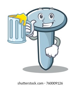 With juice nail character cartoon style
