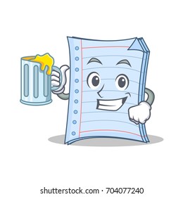 With juice notebook character cartoon design