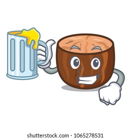 Juice nutmeg mascot cartoon style vector illustration