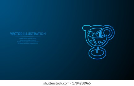 juice on blue abstract background. 