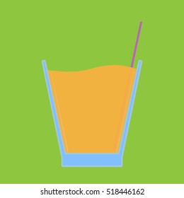 juice on a green background