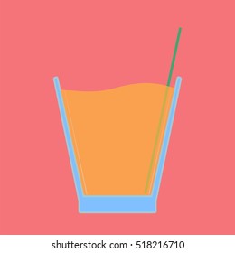 juice on a pink background