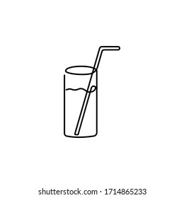 juice one line icon on white background