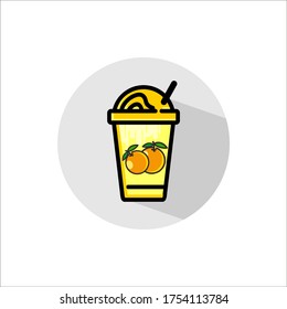 Icono de bebida naranja jugo