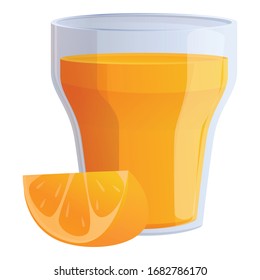 Juice-Orange-Symbol. Cartoon auf Saft-Orange-Vektorillustration Symbol für Webdesign einzeln auf weißem Hintergrund