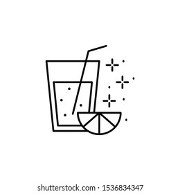 Juice orange icon. Simple line, outline vector of diet icons for ui and ux, website or mobile application