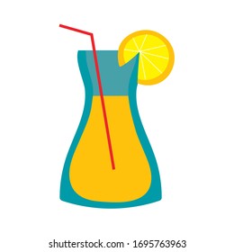 diseño vectorial con dibujo de mano con jarra naranja