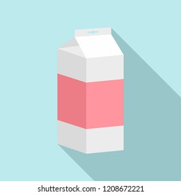 Juice pack icon. Flat illustration of juice pack vector icon for web design