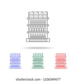 juice packaging on shelves icon. Elements of grocery store  in multi colored icons. Premium quality graphic design icon. Simple icon for websites, web design, mobile app on white background