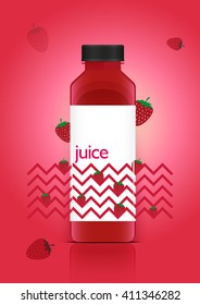 Juice packaging vector illustration design with background
