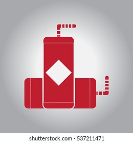 juice packet with straw Vector illustration of drink icon in flat style