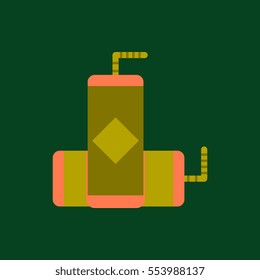 juice packet with straw Vector illustration of drink icon in flat style