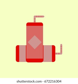 juice packet with straw Vector illustration of drink icon in flat style