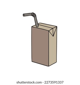 juice pack,juice box or milk pack isolated on background