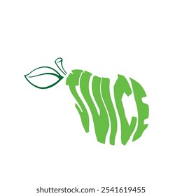 Juice Pear concept food company vector logo
