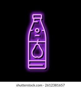 juice pear neon light sign vector. juice pear illustration