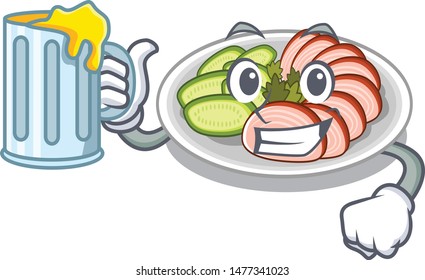 With juice peking dunking fried in mascot pan