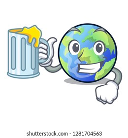 With juice picture of the cartoon langait earth