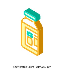 juice pineapple isometric icon vector. juice pineapple sign. isolated symbol illustration