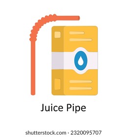 Juice Pipe Vector Flat Icon Design illustration. Nature and ecology Symbol on White background EPS 10 File